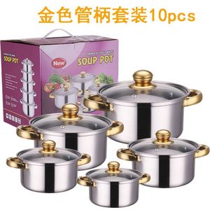 Lot de 10 ustensiles de cuisine en gros en stock en acier inoxydable pour la cuisson du lait et de la soupe - Product Image 4