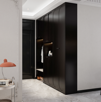 Armoire à chaussures en bois moderne sur mesure fabriquée en usine, grande capacité de rangement pour salon, salle de sport et hôtel