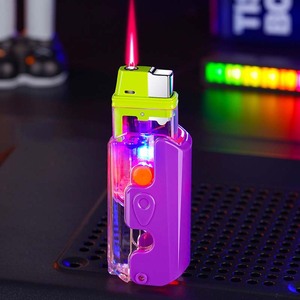 Encendedor Creativo con Forma de <span class=keywords><strong>Cuchillo</strong></span> de Rábano, Encendedor de Gas con Llama Roja, Encendedor Inflable Resistente al Viento - Product Image 6