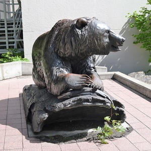 D & Z Zoo Linda escultura china hogar <span class=keywords><strong>triste</strong></span> solo un Metal decorativo jardín tamaño real estatuas <span class=keywords><strong>de</strong></span> oso <span class=keywords><strong>de</strong></span> bronce - Product Image 2