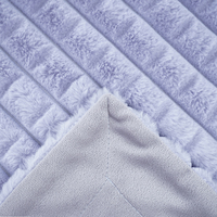 Vente directe d'usine, couverture en fourrure synthétique douce et moelleuse 3D jacquard double couche, imitation fourrure de lapin, pour canapé, lit, fauteuil, toutes saisons