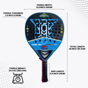 Raquetas de Tenis de Fibra de Vidrio con Logotipo <span class=keywords><strong>Royal</strong></span> <span class=keywords><strong>Padel</strong></span> 12K, Forma de Diamante, Empuñadura de EVA, Material de Red de Nailon, Ligeras, Venta al Por Mayor a Precio Económico - Product Image 6