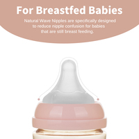 Bouteille d'alimentation pour bébé en PPSU de haute qualité, 150 ml, 240 ml, résistante à la chaleur, couleur miel, avec tétine en silicone souple, OEM ODM