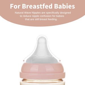 Biberón de PPSU de Alta Calidad para Bebés, 150 ml 240 ml, Resistente al Calor, Color Miel, con Tetina de Silicona Suave, OEM ODM - Product Image 5