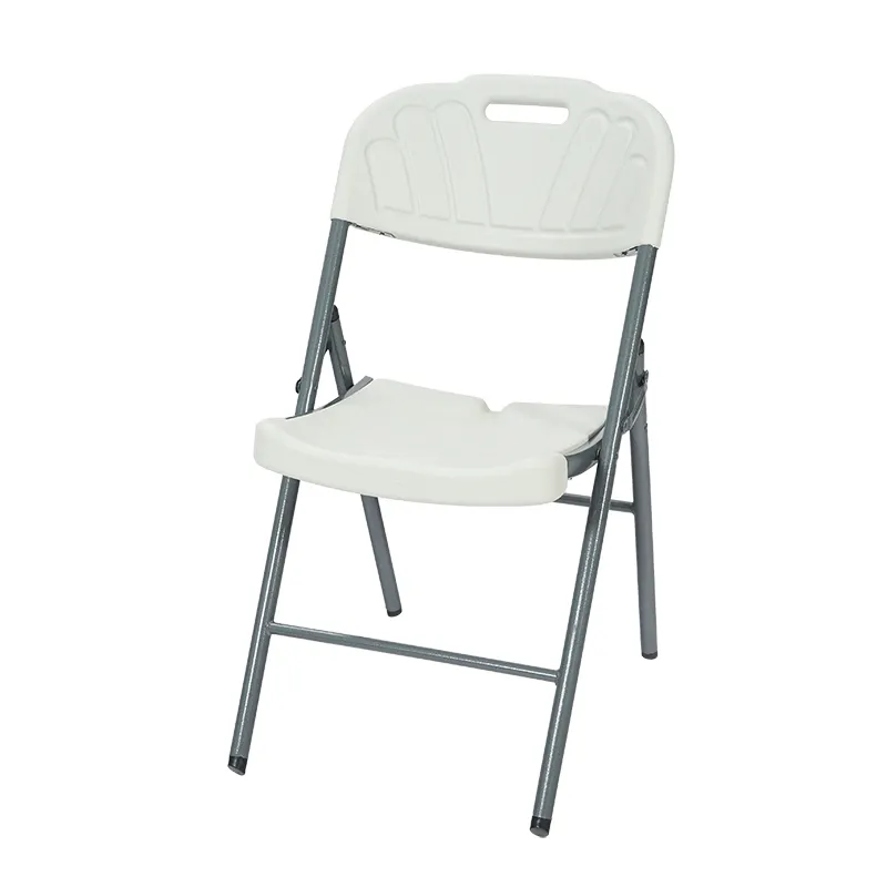 Oeytree Outdoor Meilleure vente Chaise pliante en plastique blanc à structure métallique HEDPE
