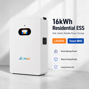 VESOL 16kWh Cabinet Type <b>Battery</b> 51.2V Solar Energy Storage <b>Battery</b> for Home Solar System - Product Image 1