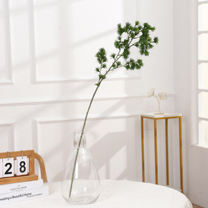 กิ่งสนประดิษฐ์สีเขียว ต้นไม้ประดับตู้ปลา สาหร่ายสีเขียว ต้นไม้ปลอมสำหรับตกแต่งคริสต์มาส DIY ตกแต่งผนัง ประตูหน้าบ้าน - Product Image 3