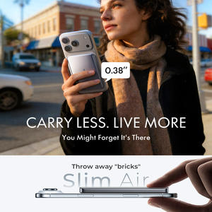 LISEN Power Bank Magnetico Ultra Sottile Qi2 15W 5000mAh con Cavi, Caricatore Portatile per iPhone 17 16 15 e Samsung - Product Image 6