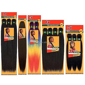 Cheveux synthétiques pré-étirés EZ Braid pour tresses afro, cheveux à tresser pré-étirés en gros, tresses en fibre haute température 4x - Product Image 5
