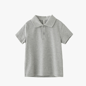 T-shirt à col polo à manches courtes pour enfants, garçons et filles, avec logo personnalisable, haut polyvalent - Product Image 4