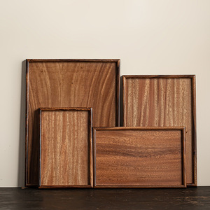 Walnut wood <b>tea</b> <b>tray</b>, Kung Fu <b>tea</b> set storage <b>tray</b>, rectangular coffee <b>tray</b>, household fruit plate, <b>tea</b> and snack plate - Product Image 3