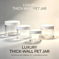 En stock – Pot cosmétique en PET à paroi épaisse de 30g, 50g, 80g, 100g avec couvercle en PP – Contenant en plastique écologique pour crème, gommage pour les lèvres, masque facial