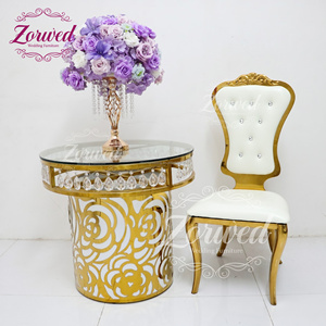 Chaises <span class=keywords><strong>de</strong></span> mariage empilables en métal doré <span class=keywords><strong>de</strong></span> luxe pour événements et fêtes, mobilier d'hôtel commercial, vente en gros 2026 - Product Image 3