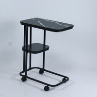 Table basse avec cadre moderne en métal et verre, de qualité supérieure, pour salon