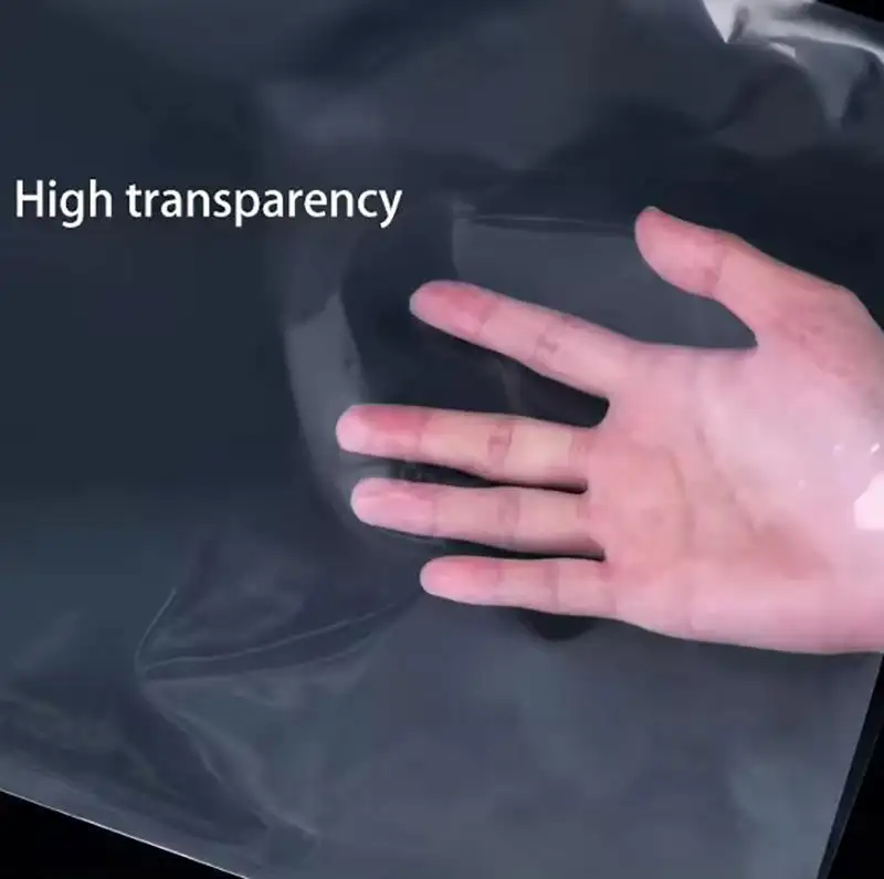 عينة مجانية من مادة جديدة 100% حقيبة مسطحة حجم كبير قابلة للتخصيص حقائب تعبئة بلاستيكية كبيرة شفافة من البولي إيثيلين