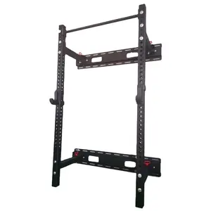 Crossmax Fitness Bodybuilding Apparatuur Thuis Gym Hot Selling Ruimtebesparend Wall Mount Vouwen Squat Rack