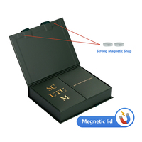 Caja de Regalo Magnética de Lujo con Forma de Libro, Personalizable con Logotipo Estampado en Caliente, Cinta de Satén y Asa de Transporte, Caja Rígida con Tapa Abatible