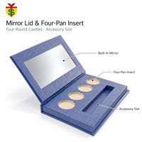Boîte d'emballage personnalisée de luxe vide pour fards à paupières, palette magnétique, boîte en carton rigide pour cosmétiques, idéale pour les bases de maquillage pour les yeux