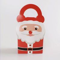 Boîte en papier pliable portable de Noël, logo personnalisé, boîtes d'emballage pour bonbons à domicile