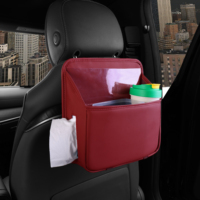 Organisateur de siège arrière de voiture en cuir YECAI, support de rangement suspendu réglable pour téléphones, collations, essentiels de voyage
