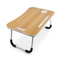 Table d'ordinateur portable pliable réglable en hauteur, en bois, multifonctionnelle, écologique, pour dortoir, chambre, maison, bureau