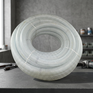 Tuyau en spirale renforcé pour matériaux secs 55 avec connecteurs à collier pour poudre abrasive - Product Image 2