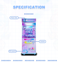 Zormen Machines à jeux à monnayeur, Distributeurs de peluches, Mega Mini Machine à griffes, Petite machine à griffes d'arcade, Machine à cadeaux pour poupées