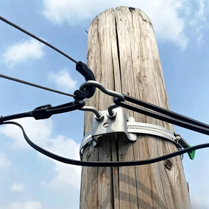 YK-14 Crochet d'ancrage en anneau pour FTTH, en acier galvanisé à chaud, crochet de suspension 4kN, support de câble de descente pour poteau de ligne de fibre optique aérienne - Product Image 5