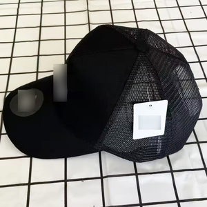 Casquette de baseball pour homme 5 panneaux, style camionneur, couleur noire unie, maille décontractée, avec logo brodé personnalisé, pour l'extérieur, de marque de mode - Product Image 5