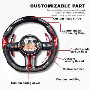 Volant nu Feigeer Tech AMG Dragonfly avec cache-klaxon en plastique pour Mercedes-Benz W204 W205 C63 E63 GLE CLA - Product Image 6