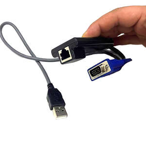 <span class=keywords><strong>VGA</strong></span> USB KVM 延长线 1080P 高清视频传输线，适用于 DMPUIQ-VMCHS-G01 KVM 切换器服务器机架铝箔屏蔽 <span class=keywords><strong>VGA</strong></span> 线 - Product Image 1