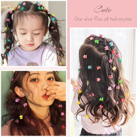 Clips à cheveux en plastique en forme de couronne de fleurs de premier rang, 100 pièces/bouteille, style de dessin animé mignon pour le printemps et l'été