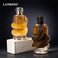 Al por Mayor, Botella de Perfume de Vidrio Vacía Transparente de 100ml 150ml con Diseño de Serpiente, Única y de Lujo, con Caja