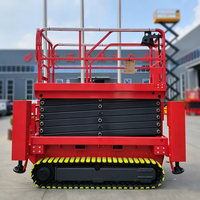 Plateforme élévatrice à ciseaux hydraulique mobile sur chenilles, autopropulsée, 12m 14m, livraison gratuite, à vendre