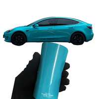 Film de protection de carrosserie automobile en TPU bleu satiné chromé, changeant de couleur, résistant aux UV, anti-rayures, auto-adhésif pour une protection complète de la peinture
