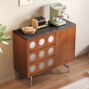 Aparador Retro de Madera Maciza 100x45x81.2cm, Mueble de Almacenamiento de Gran Capacidad para Sala de Estar - Product Image 3