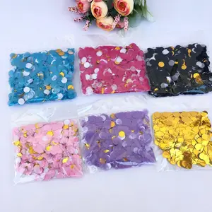 Aangepaste Vorm Bulk Biologisch Afbreekbaar Vuurvast Rond Gouden Zilver Rose Goud Glitter Glanzende Confetti