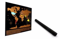 Mapa del Mundo Rascable de Papel Duro Personalizado de Alta Calidad, Diseño Colorido de Lujo con Impresión UV, Suministro al por Mayor