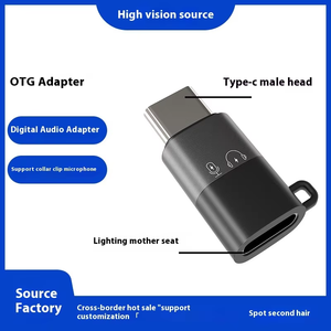 Nuevo adaptador de corriente continua tipo C para teléfonos móviles de Apple, Clip de cuello inalámbrico, micrófono, auriculares, tarjeta de sonido, música - Product Image 4