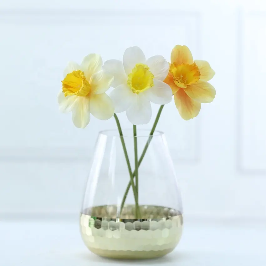 T-0339 High Quality Artificial flower daffodils flower single daffodils For Home Decoration