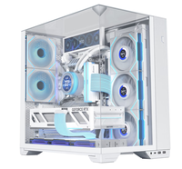 Casing Komputer Gaming Lian Li O11 Dynamic Full Tower dengan Panel Samping Berjendela, Konstruksi Aluminium Alloy, Mendukung ATX, Desain Kustom