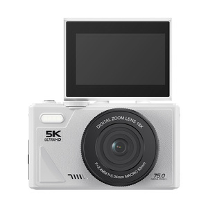 Cámara Digital para Estudiantes <span class=keywords><strong>con</strong></span> Pantalla Abatible 5K, Zoom Digital 18X, Ultra HD de 75MP y Flash - Product Image 2