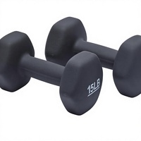 Haltères en fonte et PVC For Basics avec tête anti-roulement, modèle DB1001, pour l'exercice et le renforcement musculaire