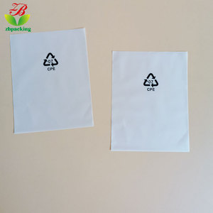 High quality CPE soft flat pocket accessories frosted plastic bag