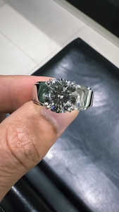 Anillo de Compromiso Solitario con Diamante Cultivado en Laboratorio de 3.00CT, Oro Amarillo de 14K, Joyería Fina para Novia, Regalo para Mujer - Product Image 2