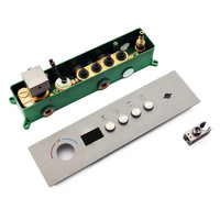 Robinet de douche thermostatique numérique haut de gamme, finition nickel brossé, design moderne, mitigeur encastré 4 fonctions