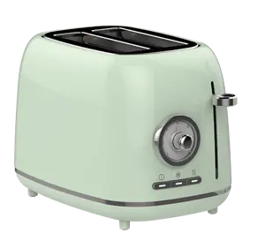 Retro 2-Scheiben-Scheibe Edelstahl Bagel kommerzieller Brotrotter mit Logo Toaster