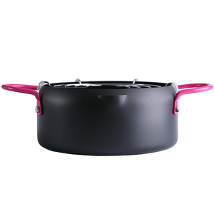 Pentola per friggitrice Tempura personalizzata in stile giapponese con filtro Set di pentole da cucina antiaderente per pollo fritto - Product Image 6