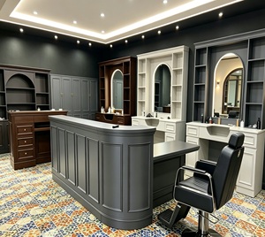 LUX Customized Triple Styling Station Salon Barber Mirror with LED <b>Lights</b> - Product Image 2