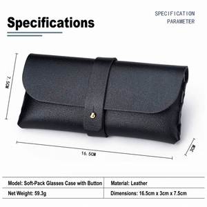 Wholesale Custom Glasses <b>case</b> Custom logo Luxury PU Leather <b>Sunglasses</b> Pouch Portable Dust-proof <b>Sunglasses</b> Storage <b>case</b> - Product Image 3